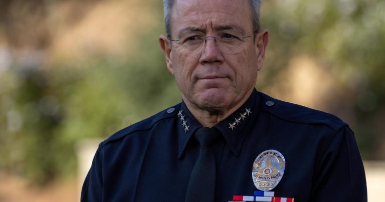 LAPD Chief Michel Moore announces his retirement