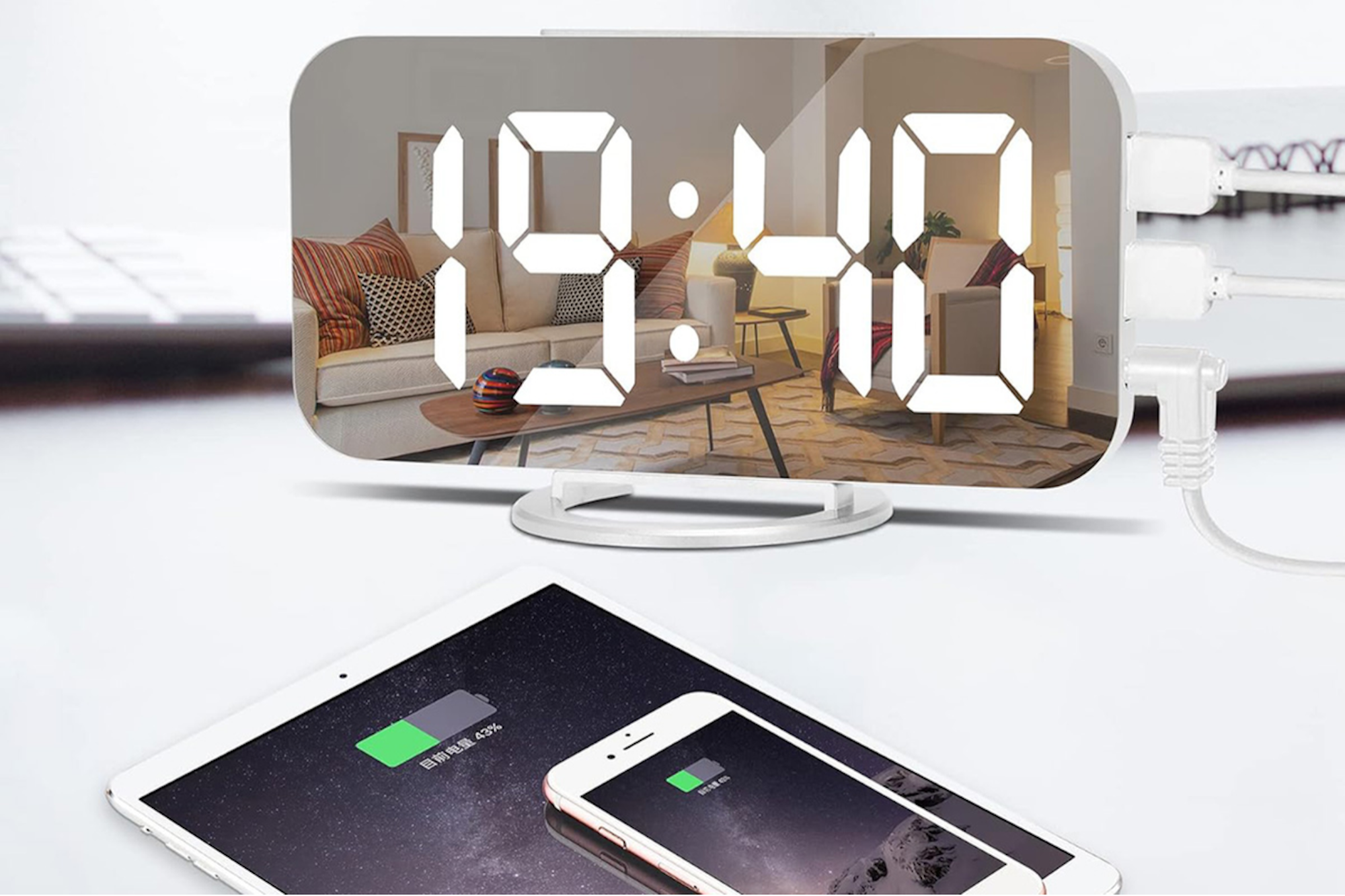 Elevate Your Office With this $22 Mirrored Alarm Clock