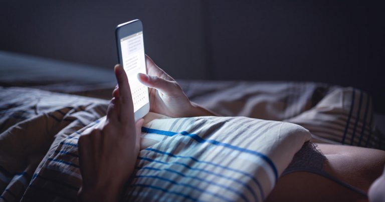 Mindlessly scrolling through your phone at bedtime is bad for your health