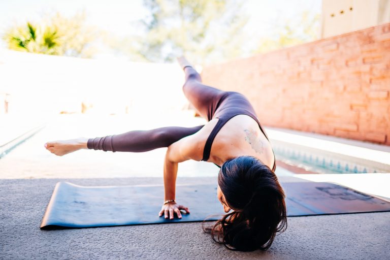 Side Crow Pose in Yoga